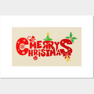 merry Christmas Posters and Art